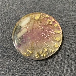 Resin Crystal Embedded Handmade Coaster Set